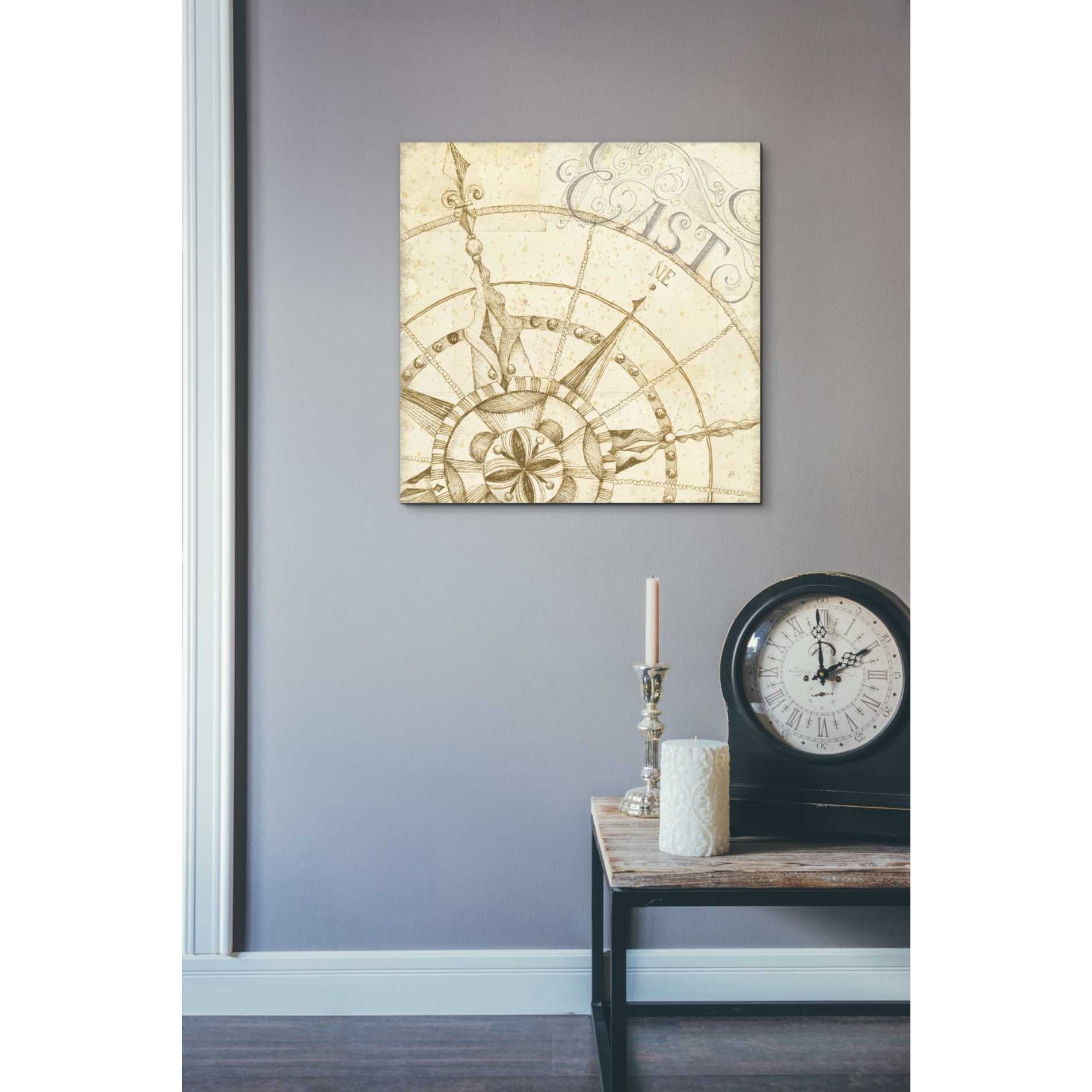 'Coast to Coast Sepia III' by Daphne Brissonet, Canvas Wall Art,26 x 26