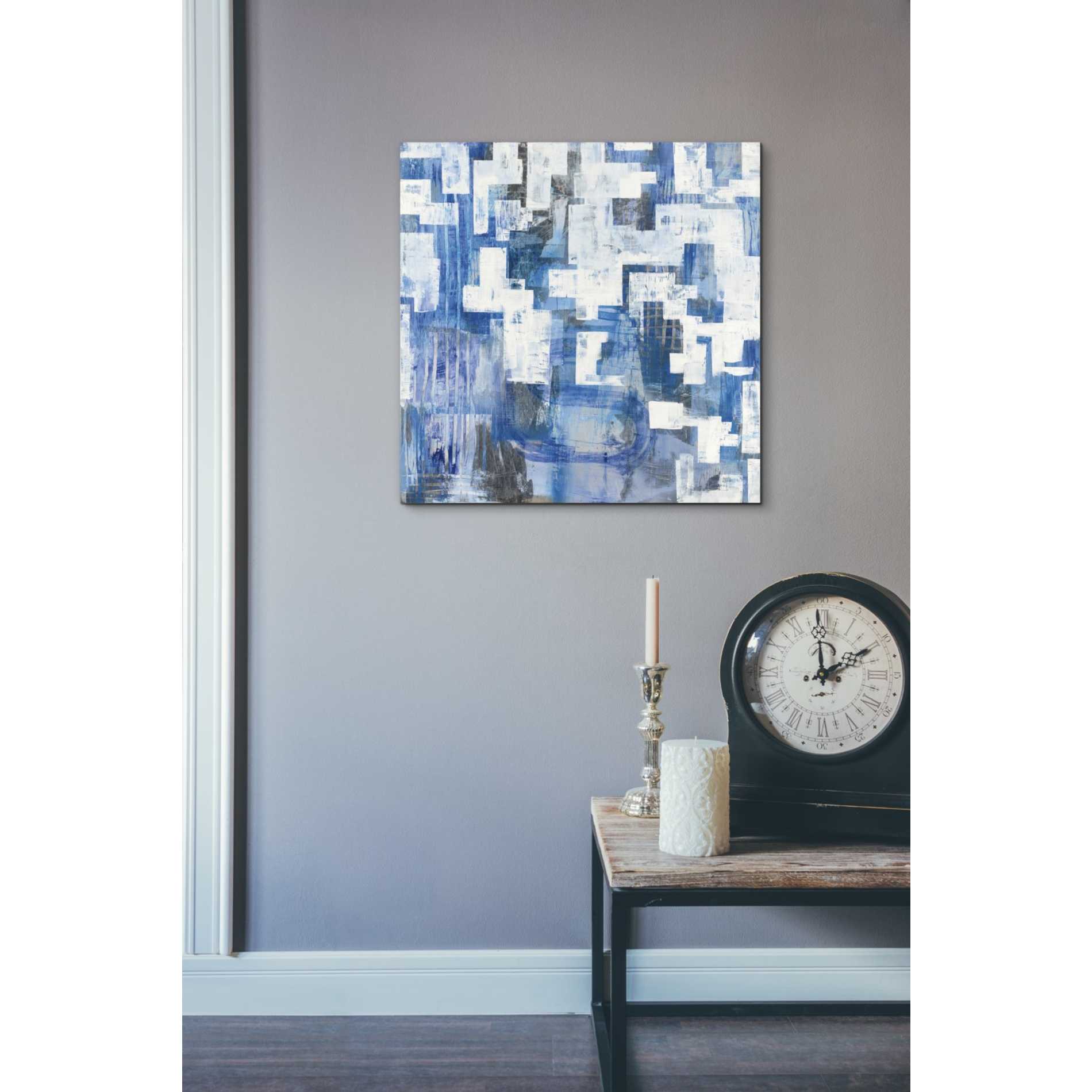 'In Blue A Maze' by Melissa Averinos, Canvas Wall Art,26 x 26