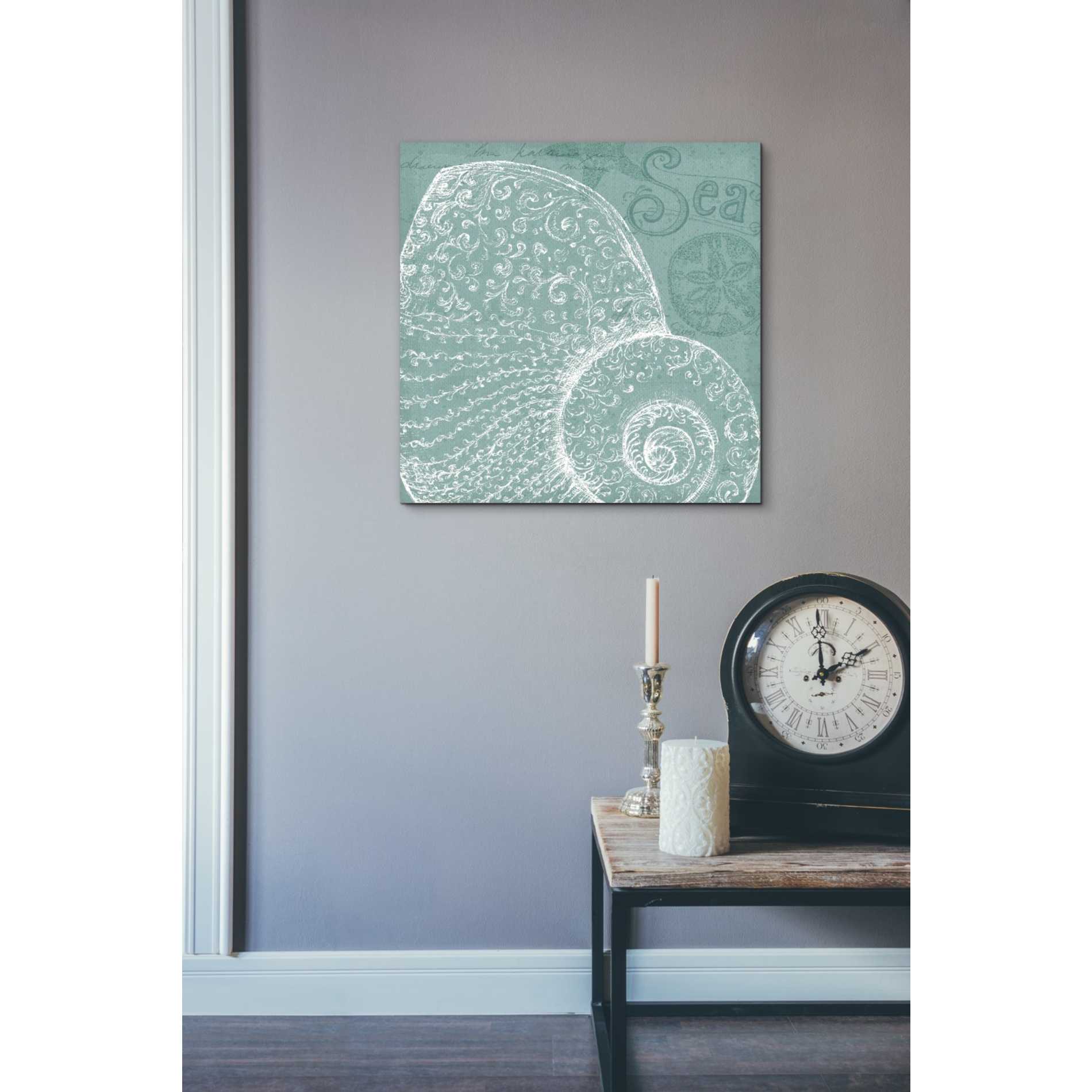 'Aqua Treasure IV' by Daphne Brissonet, Canvas Wall Art,26 x 26