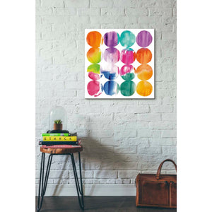 'Spring Dots Crop with White Border' by Elyse DeNeige, Canvas Wall Art,26 x 26