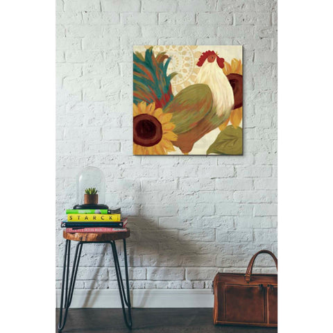 Image of 'Spice Roosters I' by Veronique Charron, Canvas Wall Art,26 x 26