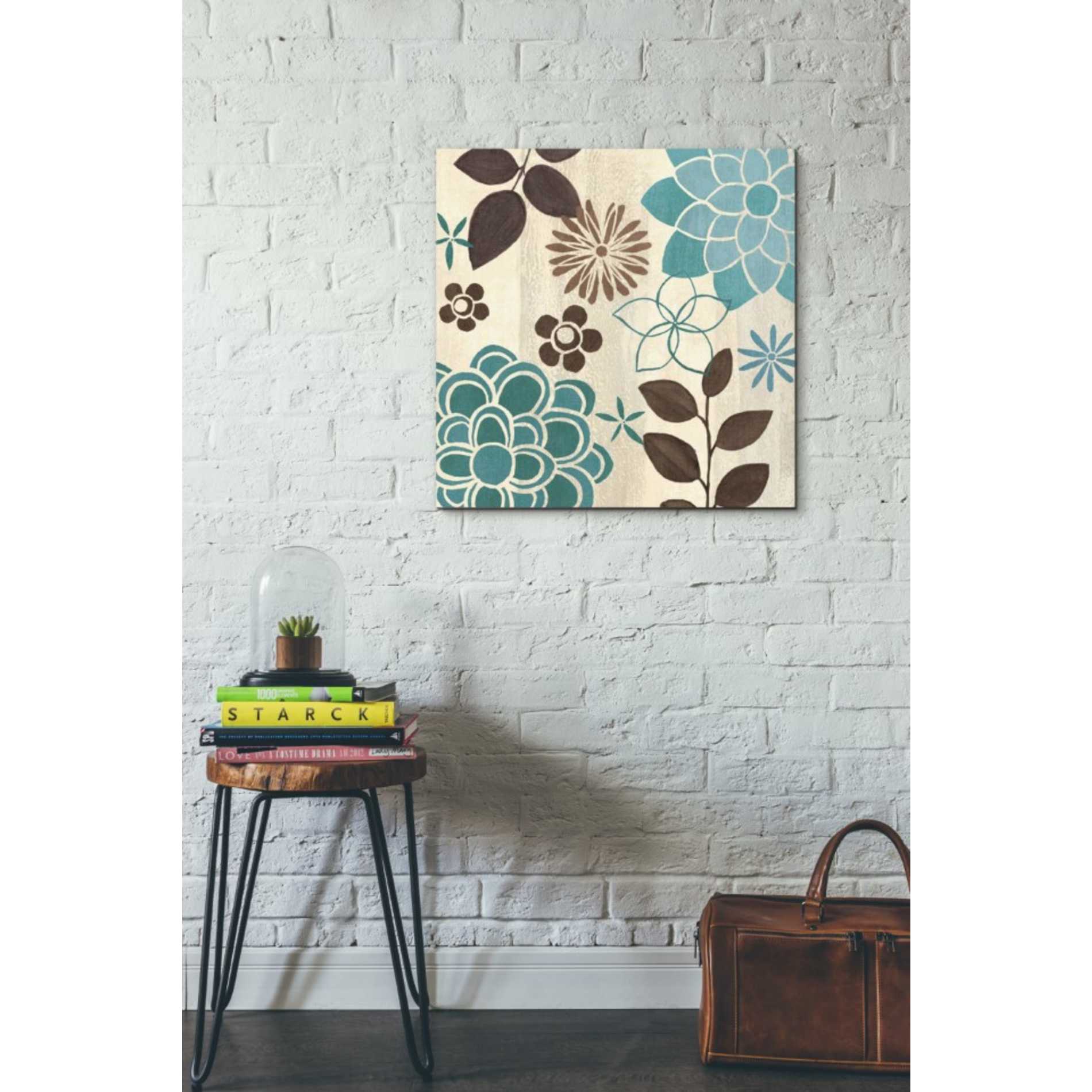 'Abstract Garden Blue II' by Veronique Charron, Canvas Wall Art,26 x 26