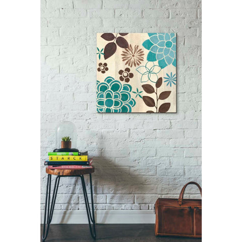 Image of 'Abstract Garden Blue II' by Veronique Charron, Canvas Wall Art,26 x 26