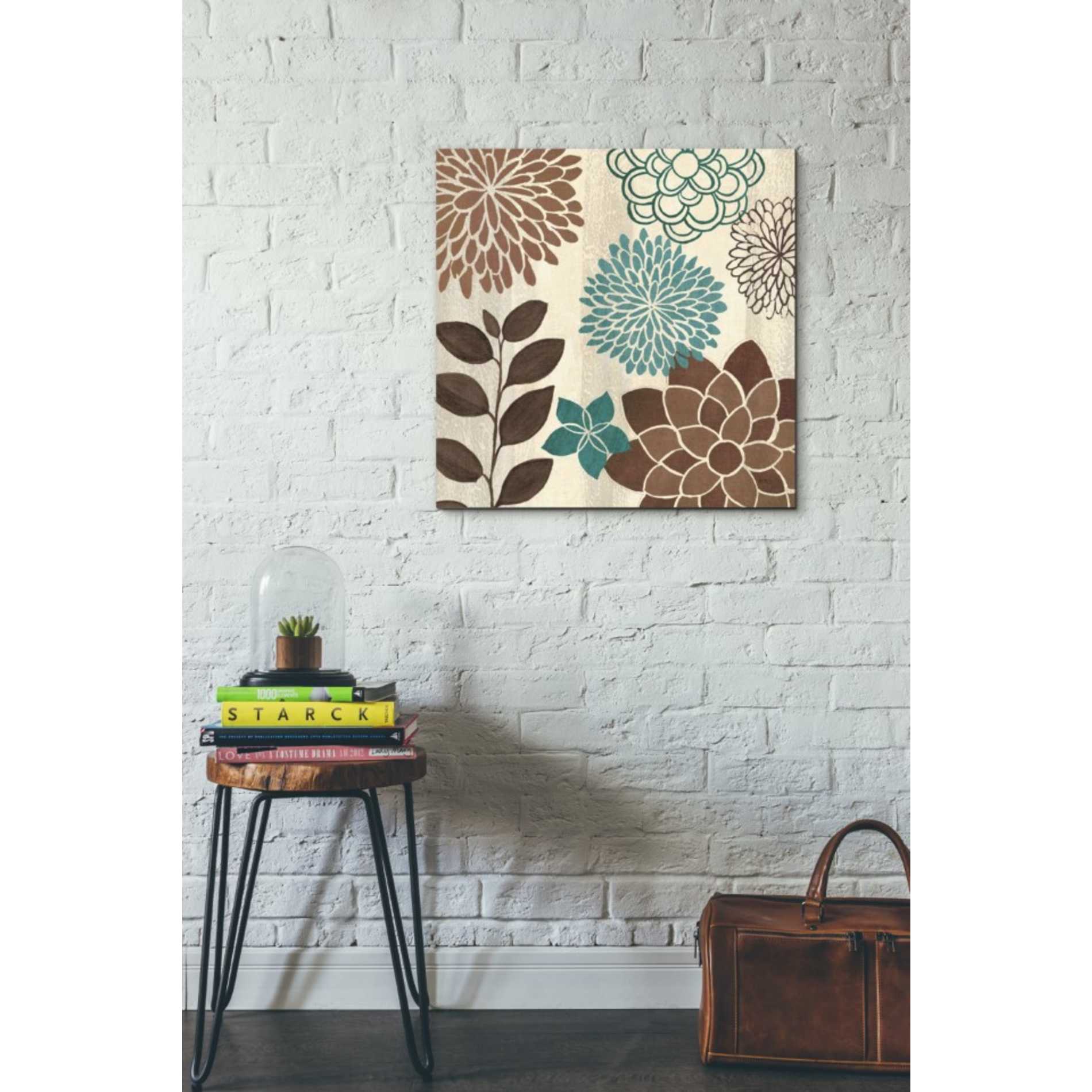 'Abstract Garden Blue I' by Veronique Charron, Canvas Wall Art,26 x 26