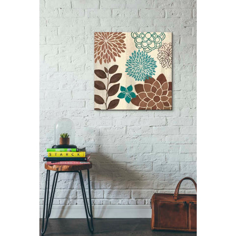 Image of 'Abstract Garden Blue I' by Veronique Charron, Canvas Wall Art,26 x 26