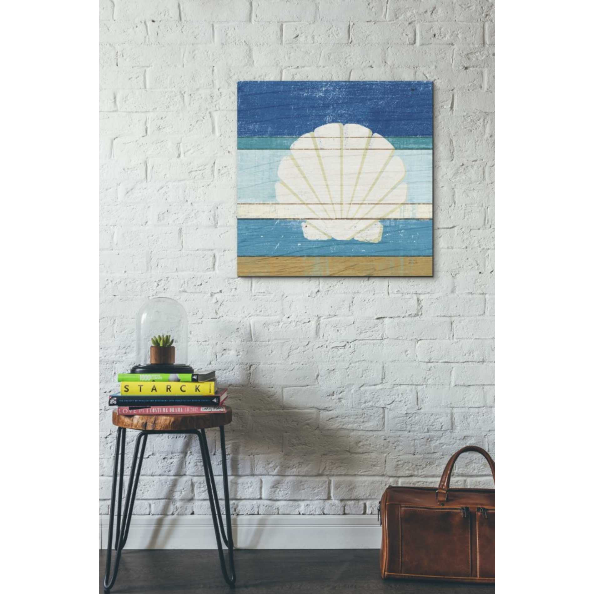 'Beachscape Shell v2' by Michael Mullan, Canvas Wall Art,26 x 26