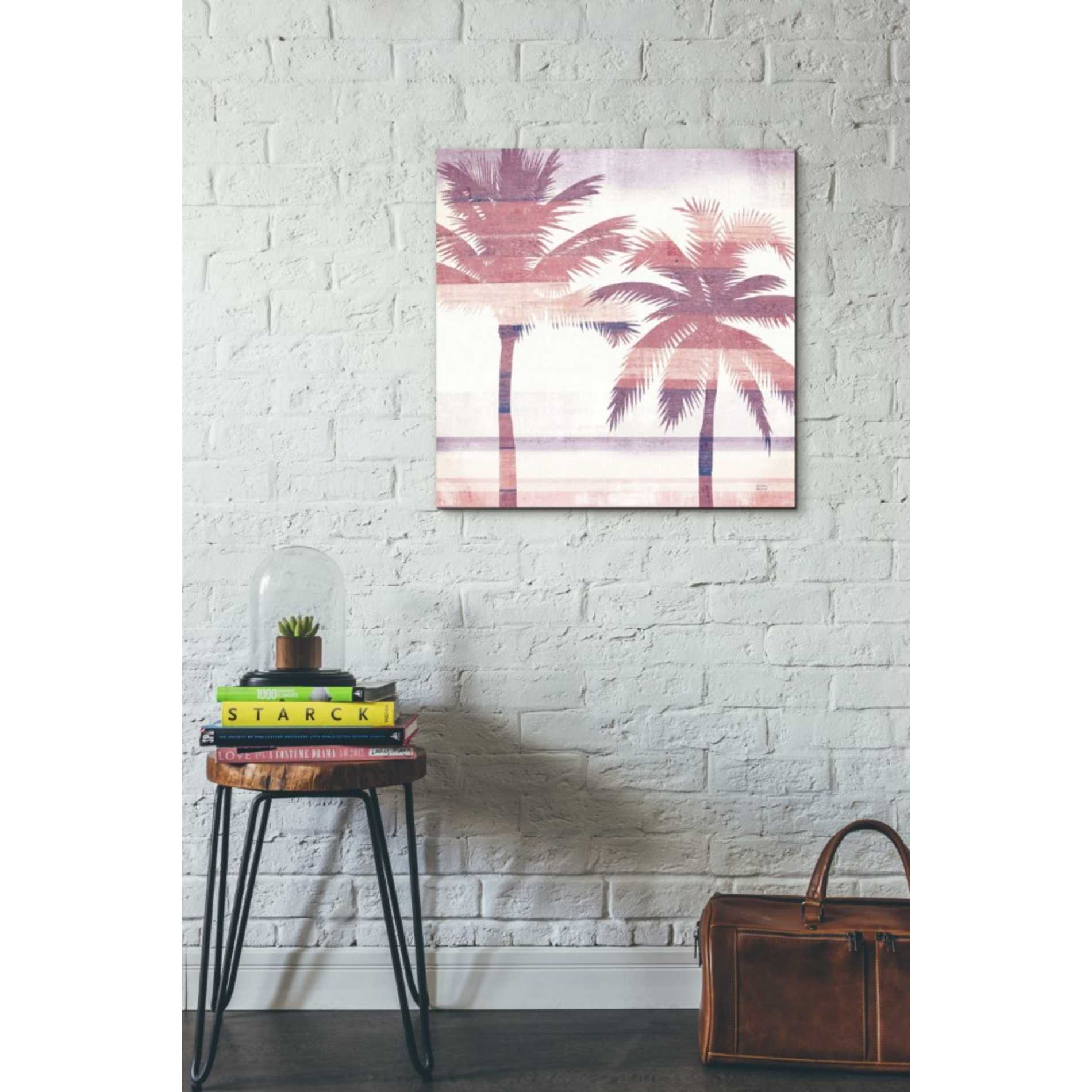 'Beachscape Palms III Pink Purple' by Michael Mullan, Canvas Wall Art,26 x 26