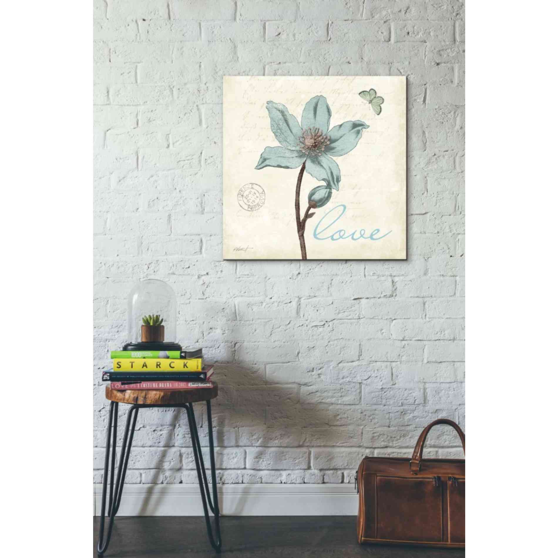 'Touch of Blue IV - Love' by Katie Pertiet, Canvas Wall Art,26 x 26