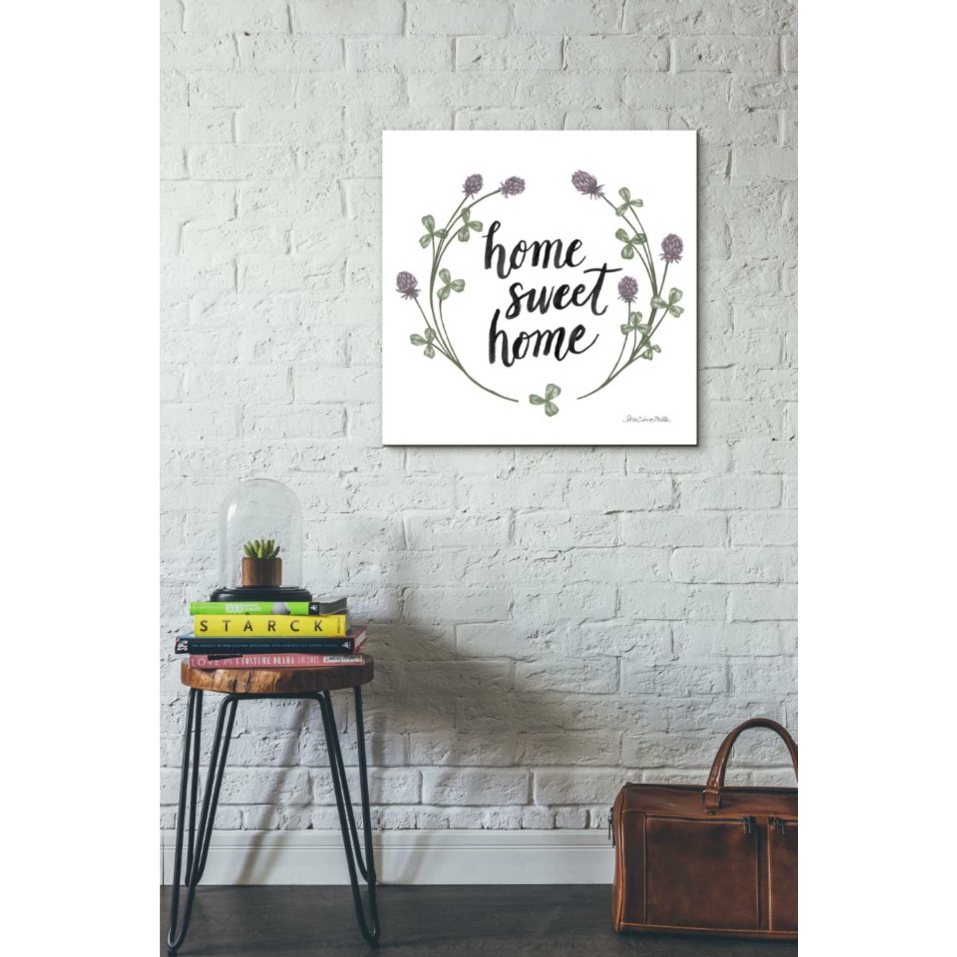 'Happy to Bee Home Words I' by Sara Zieve Miller, Canvas Wall Art,26 x 26
