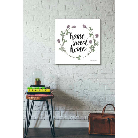 Image of 'Happy to Bee Home Words I' by Sara Zieve Miller, Canvas Wall Art,26 x 26