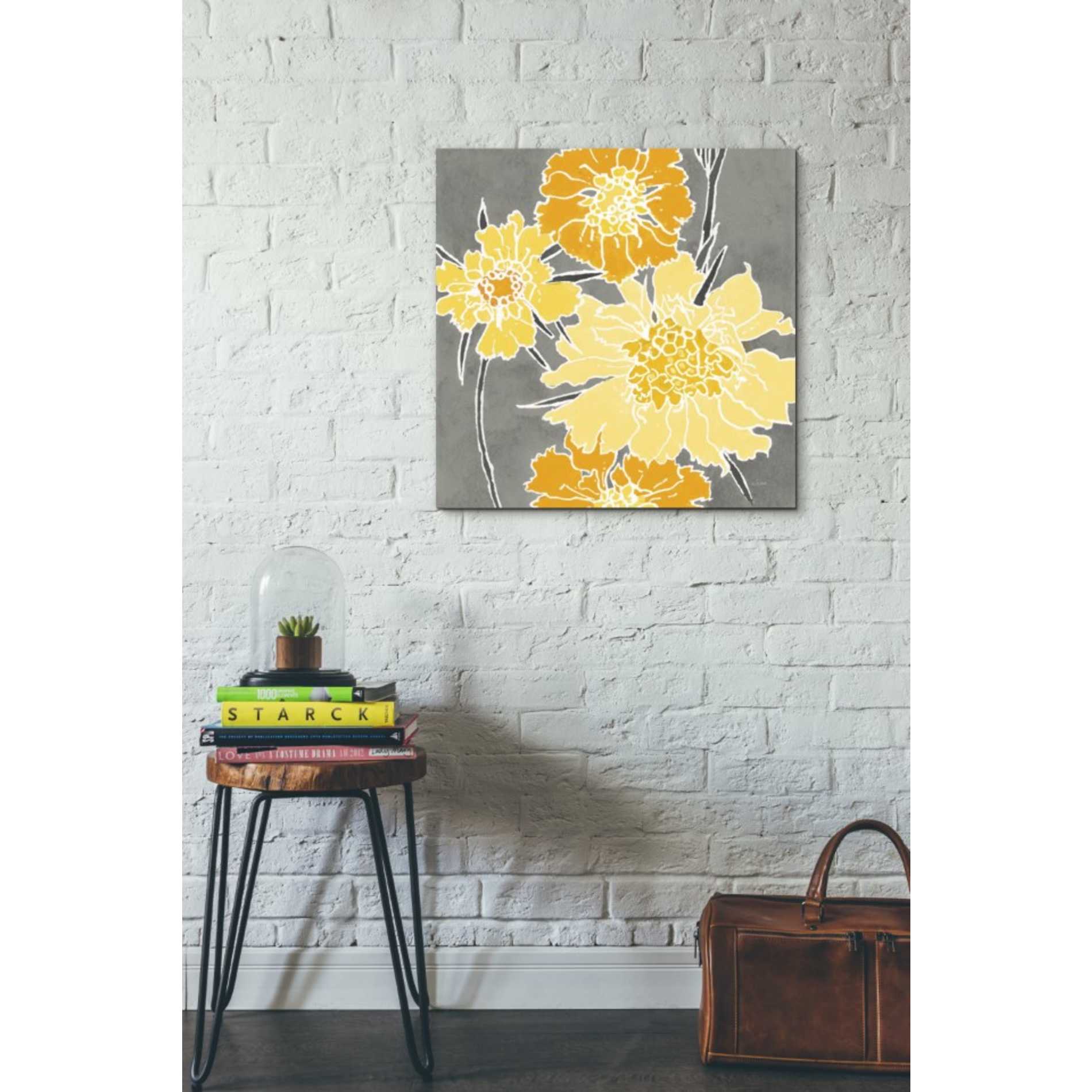 'Cloisonne Beauty I Gray' by Shirley Novak, Canvas Wall Art,26 x 26