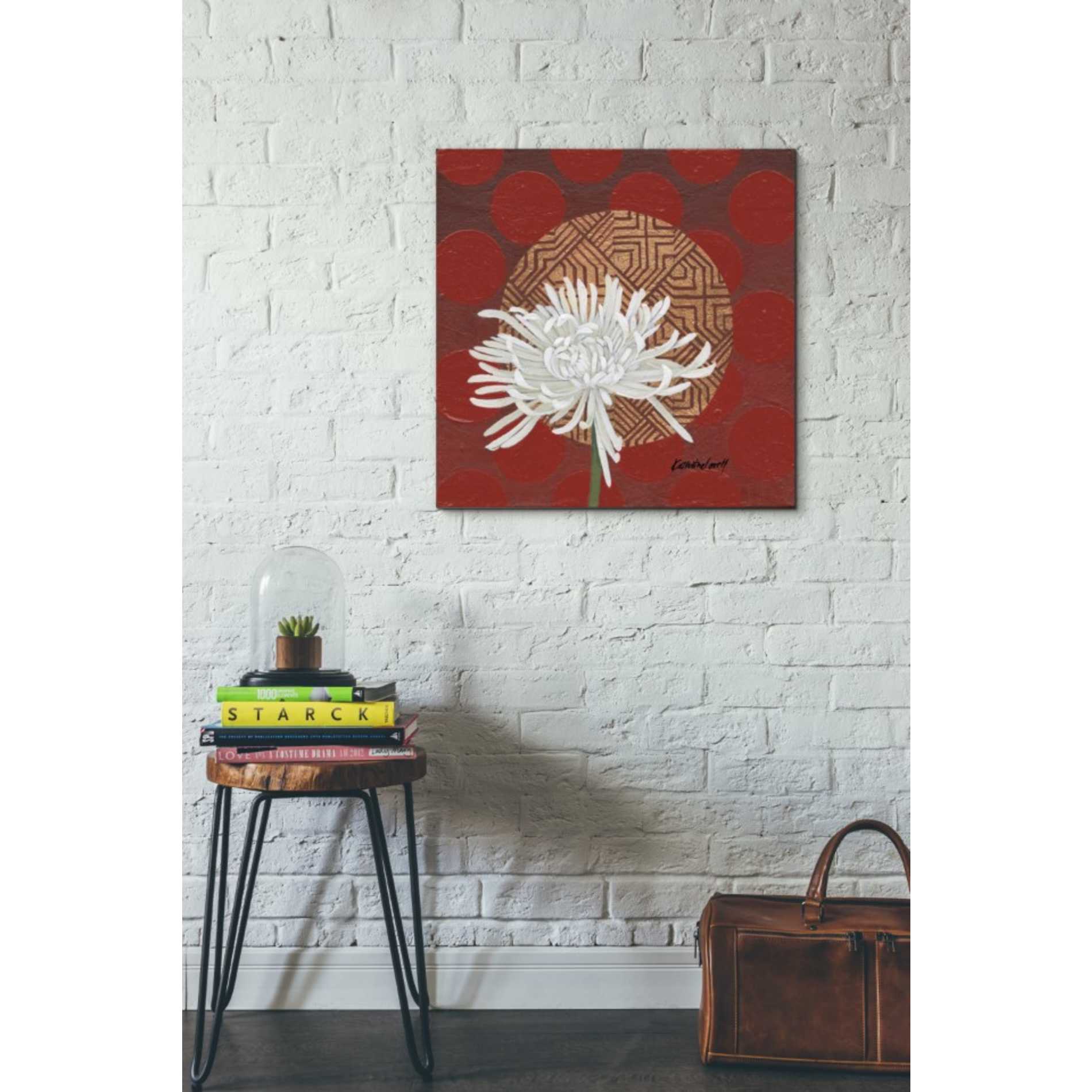 'Morning Chrysanthemum IV' by Kathrine Lovell, Canvas Wall Art,26 x 26
