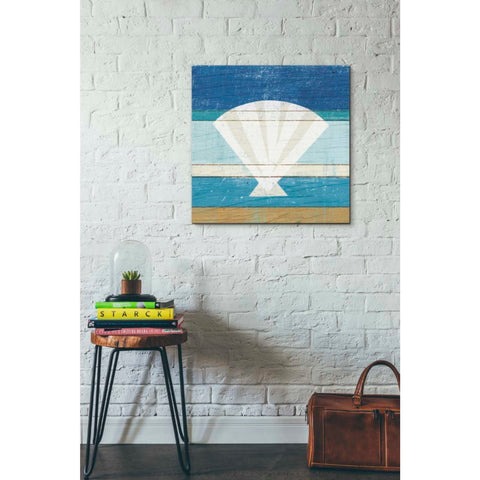 Image of 'Beachscape Shell' by Michael Mullan, Canvas Wall Art,26 x 26