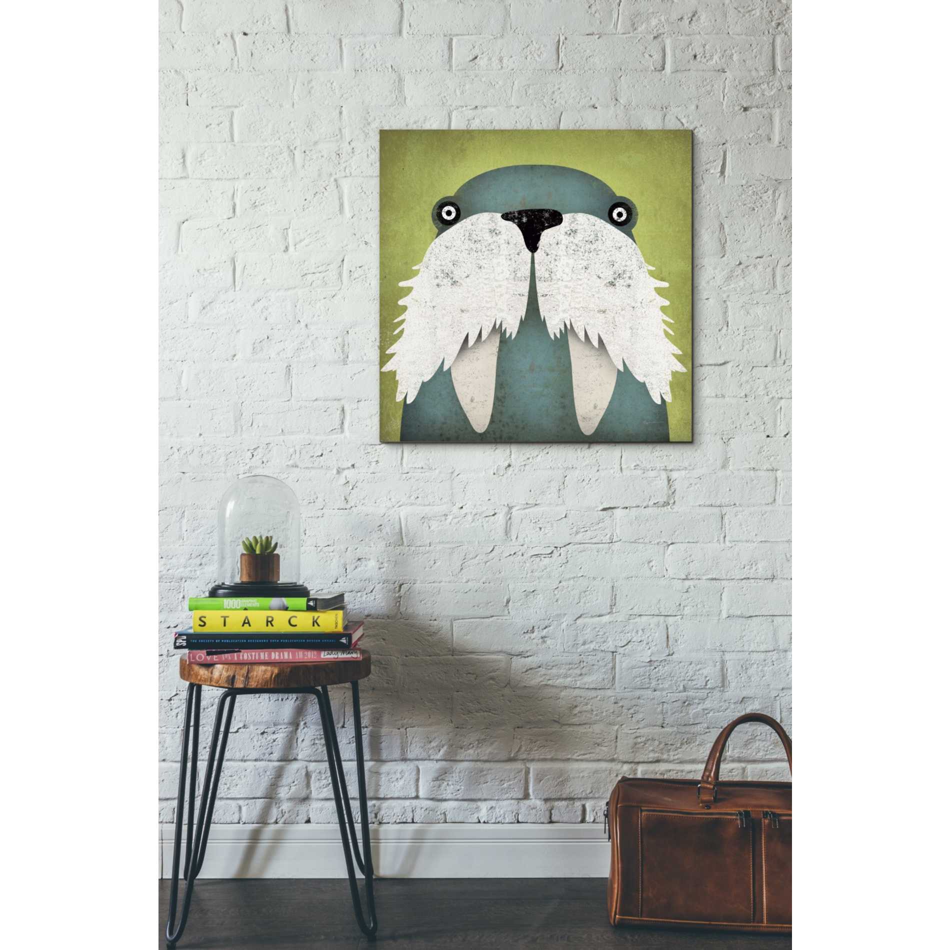 'Walrus' by Ryan Fowler, Canvas Wall Art,26 x 26