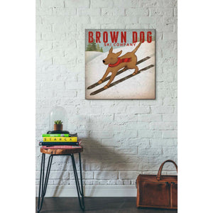'Brown Dog Ski Co' by Ryan Fowler, Canvas Wall Art,26 x 26