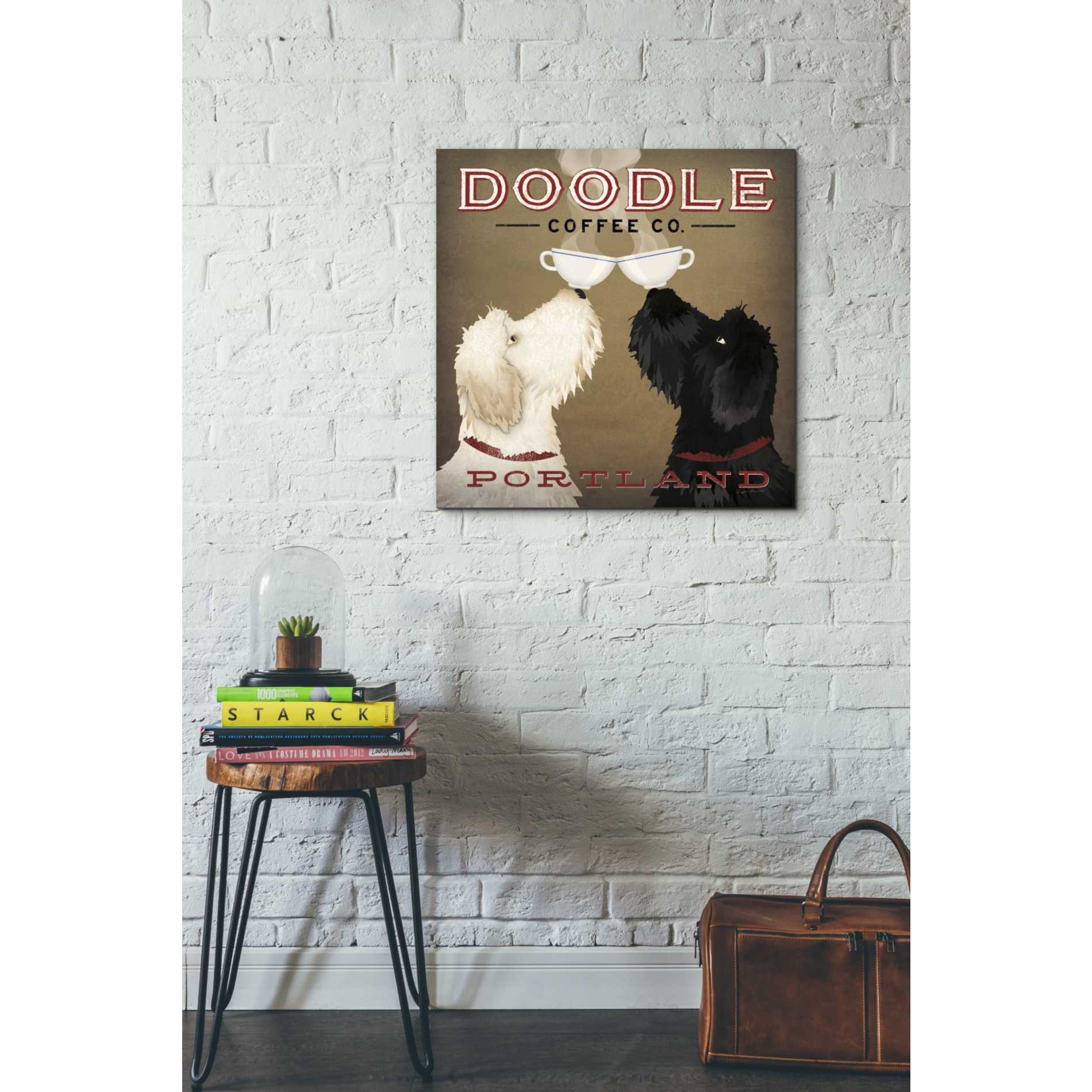 'Doodle Coffee Double IV Portland' by Ryan Fowler, Canvas Wall Art,26 x 26