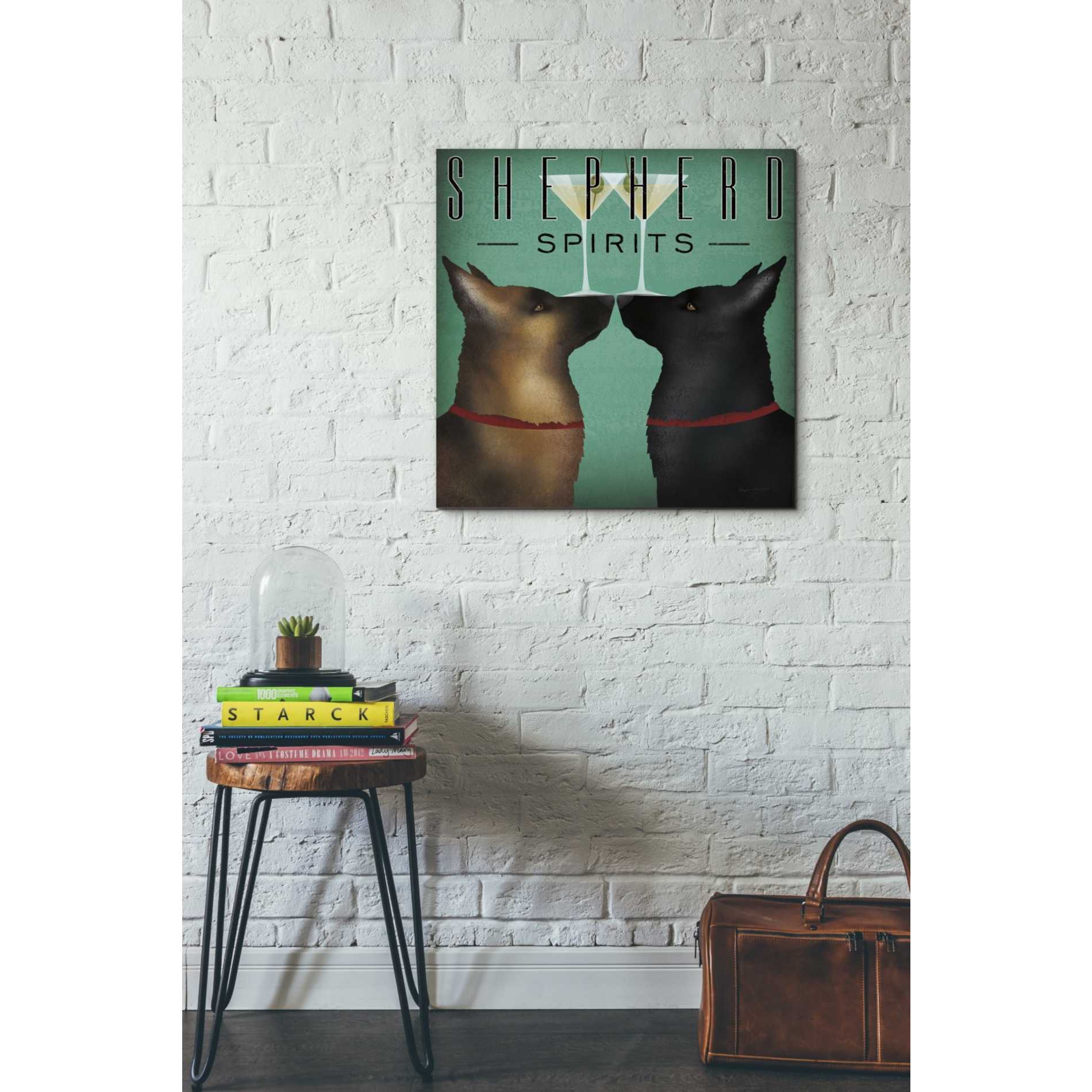 'Double Shepherd Martini' by Ryan Fowler, Canvas Wall Art,26 x 26