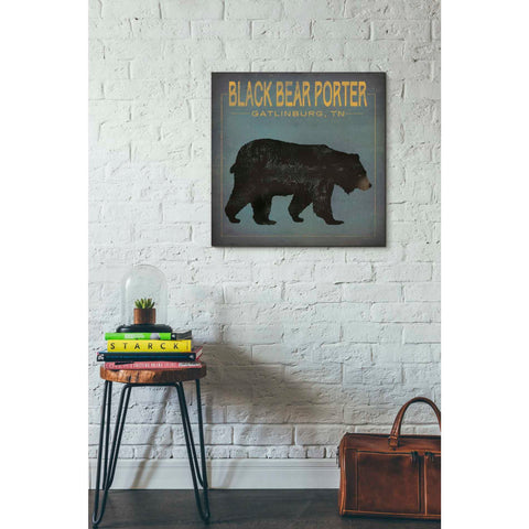 Image of 'Black Bear Porter' by Ryan Fowler, Canvas Wall Art,26 x 26