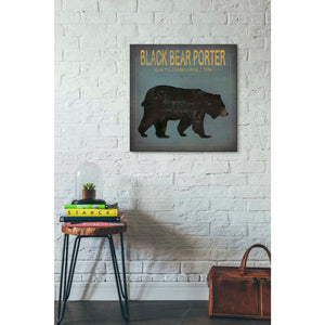 'Black Bear Porter' by Ryan Fowler, Canvas Wall Art,26 x 26