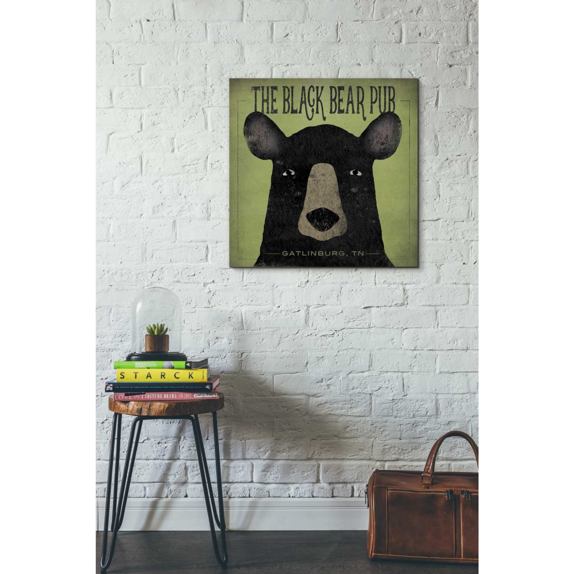 'The Black Bear Pub' by Ryan Fowler, Canvas Wall Art,26 x 26