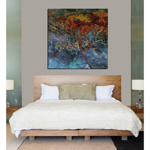 Image of 'Earth As Art: Cubism Landsat Style' Canvas Wall Art,26 x 26