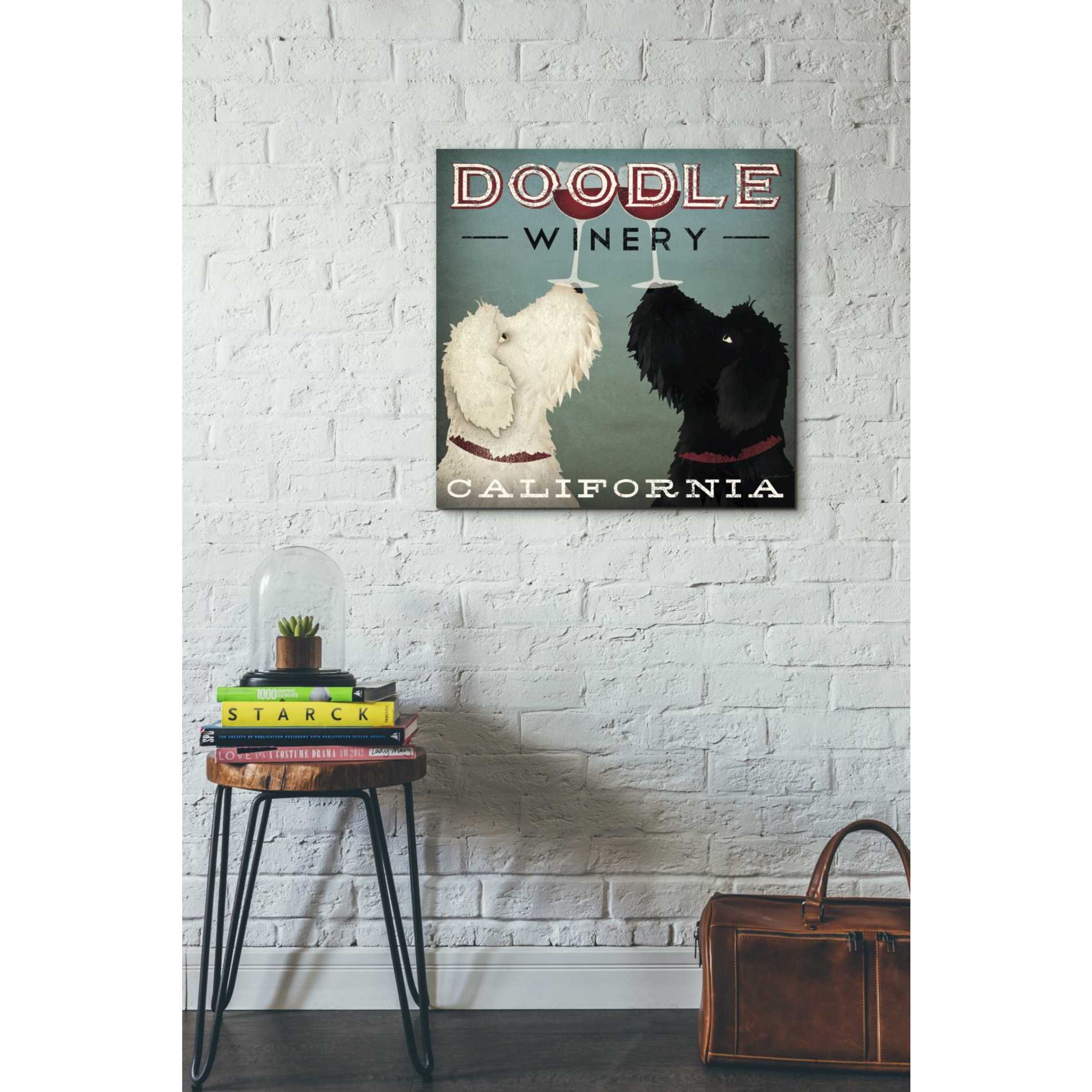 'Doodle Wine' by Ryan Fowler, Canvas Wall Art,26 x 26