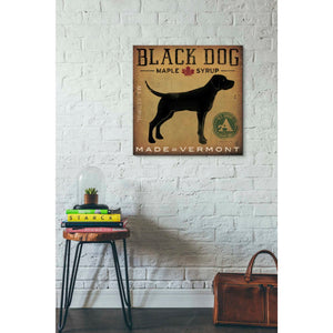 'Black Dog at Show' by Ryan Fowler, Canvas Wall Art,26 x 26