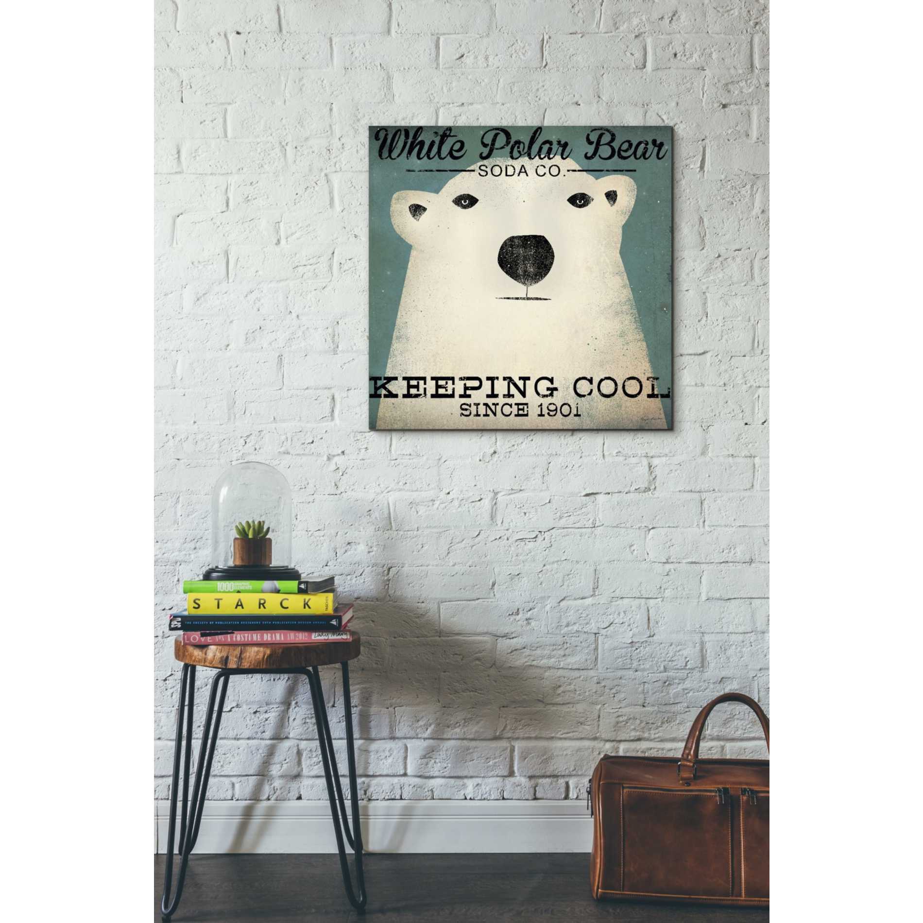 'Polar Bear Soda Co' by Ryan Fowler, Canvas Wall Art,26 x 26