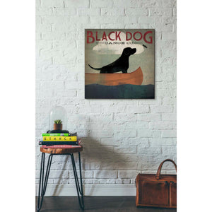 'Black Dog Canoe' by Ryan Fowler, Canvas Wall Art,26 x 26