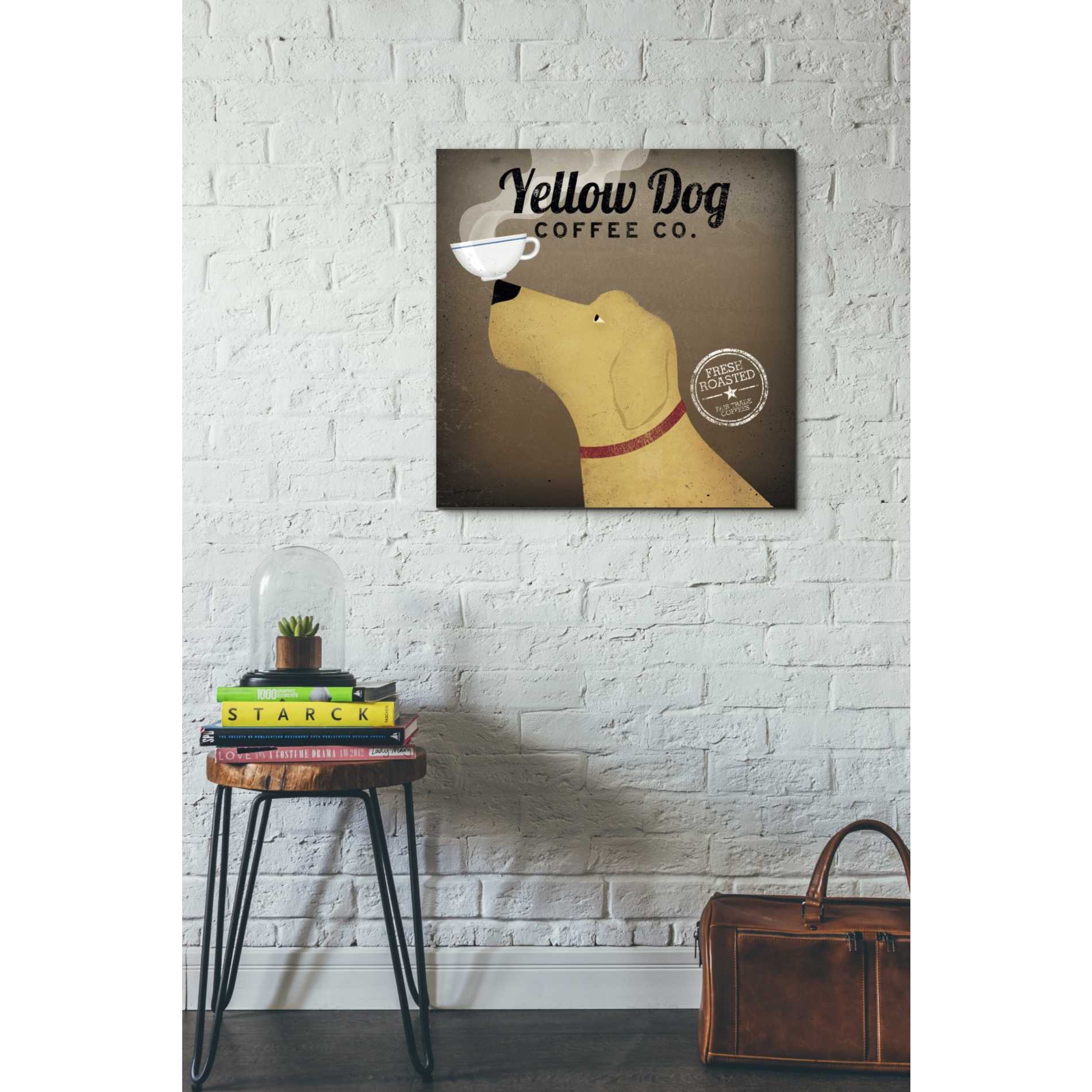 'Yellow Dog Coffee Co' by Ryan Fowler, Canvas Wall Art,26 x 26