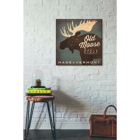 Image of 'Old Moose Maple Syrup Made in Vermont' by Ryan Fowler, Canvas Wall Art,26 x 26