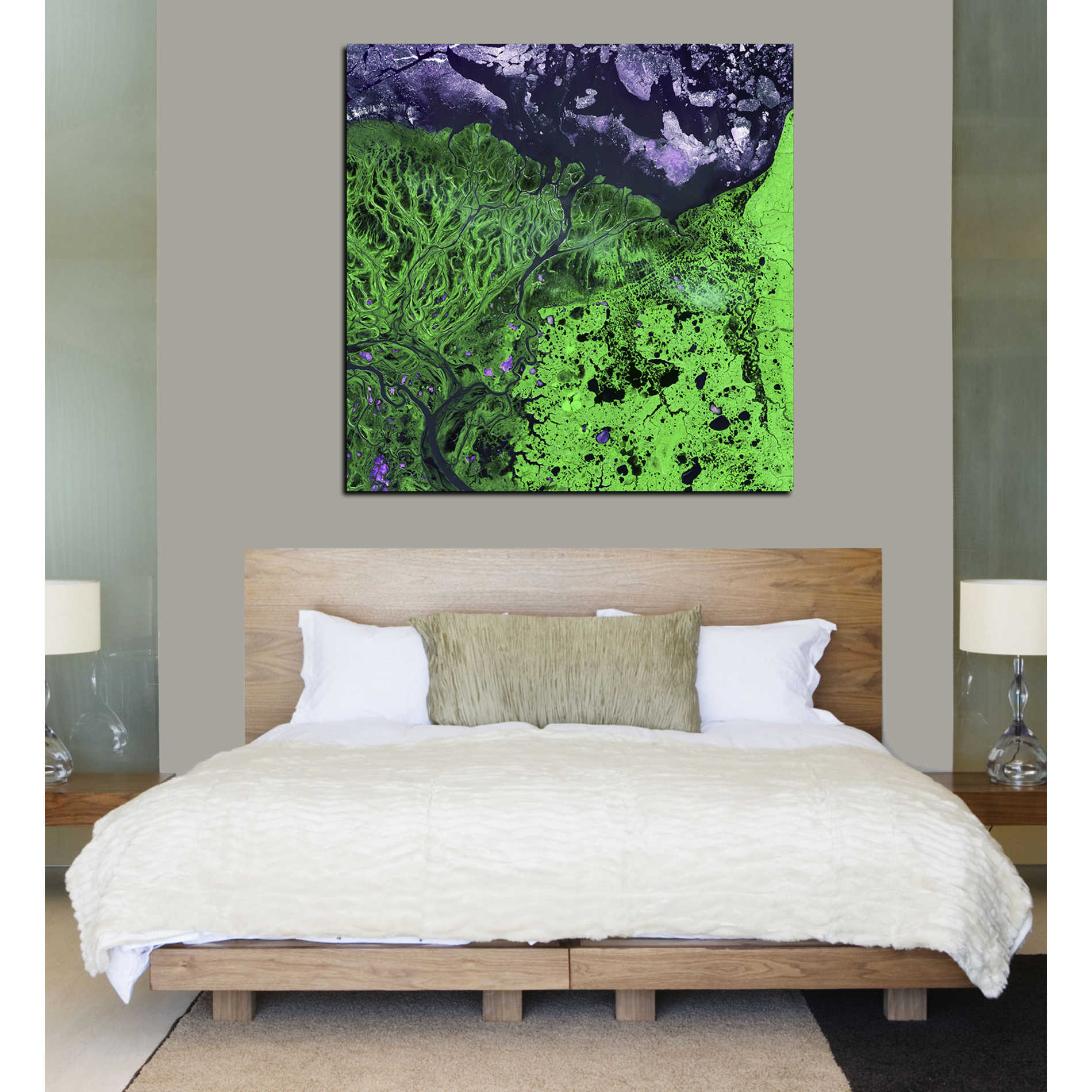 'Earth As Art: Yukon Delta' Canvas Wall Art,26 x 26