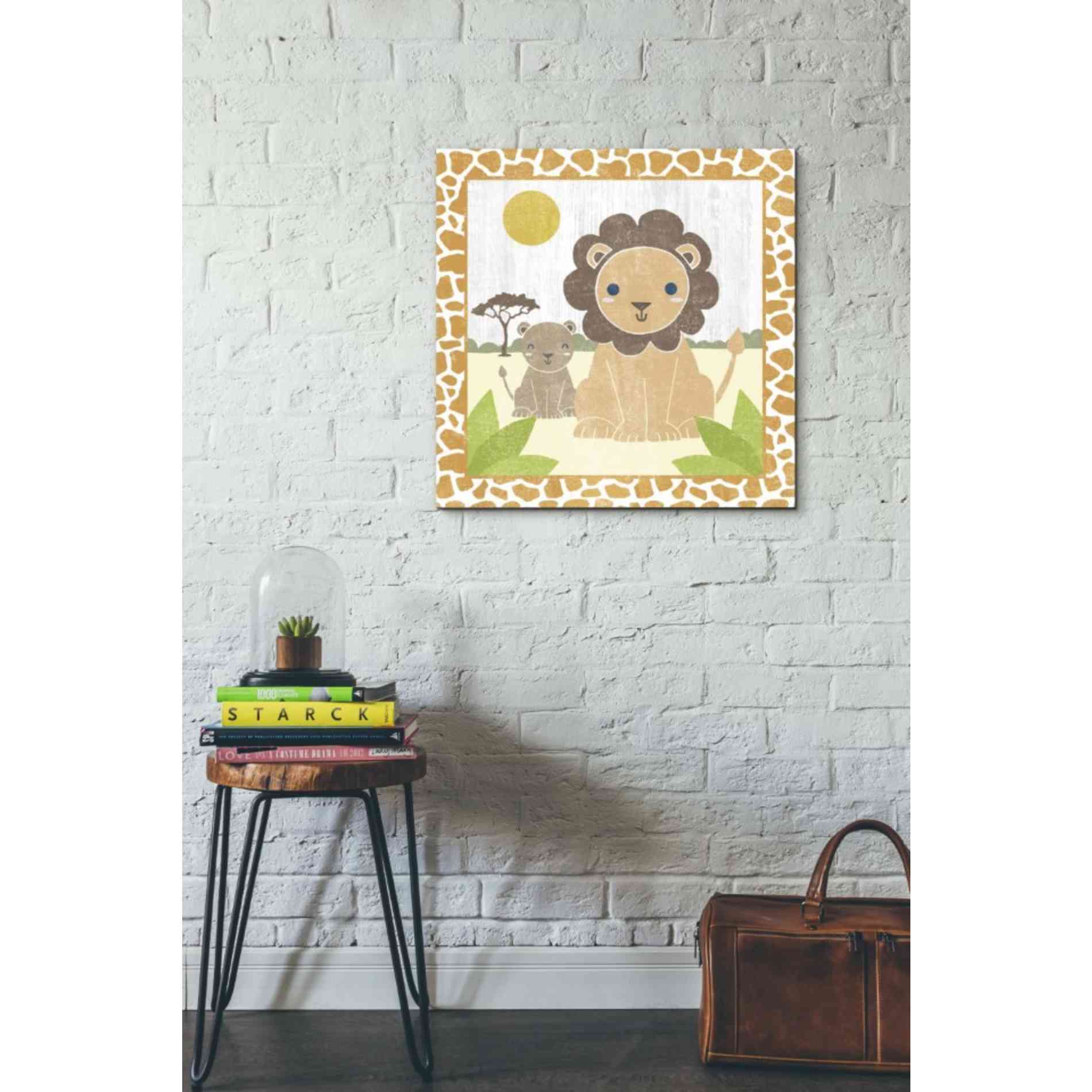 'Safari Fun Lion' by Moira Hershey, Canvas Wall Art,26 x 26