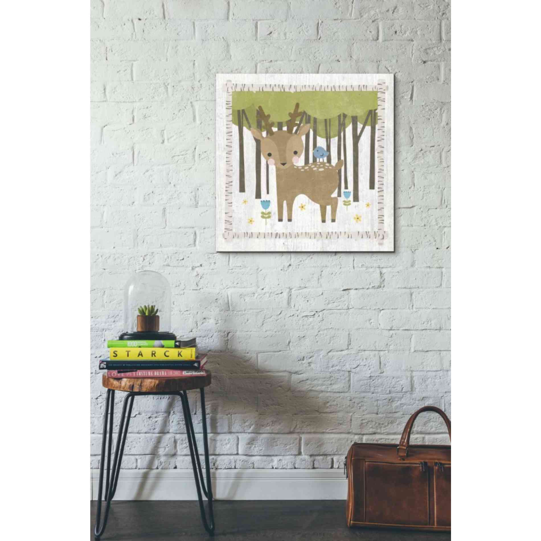 'Woodland Hideaway Deer' by Moira Hershey, Canvas Wall Art,26 x 26