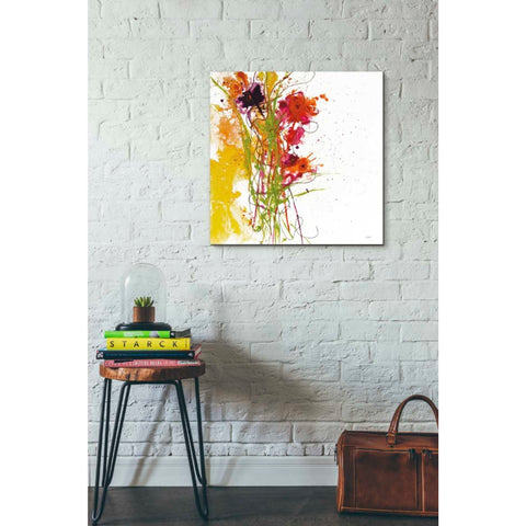 Image of 'Flower Tango on White' by Jan Griggs, Giclee Canvas Wall Art