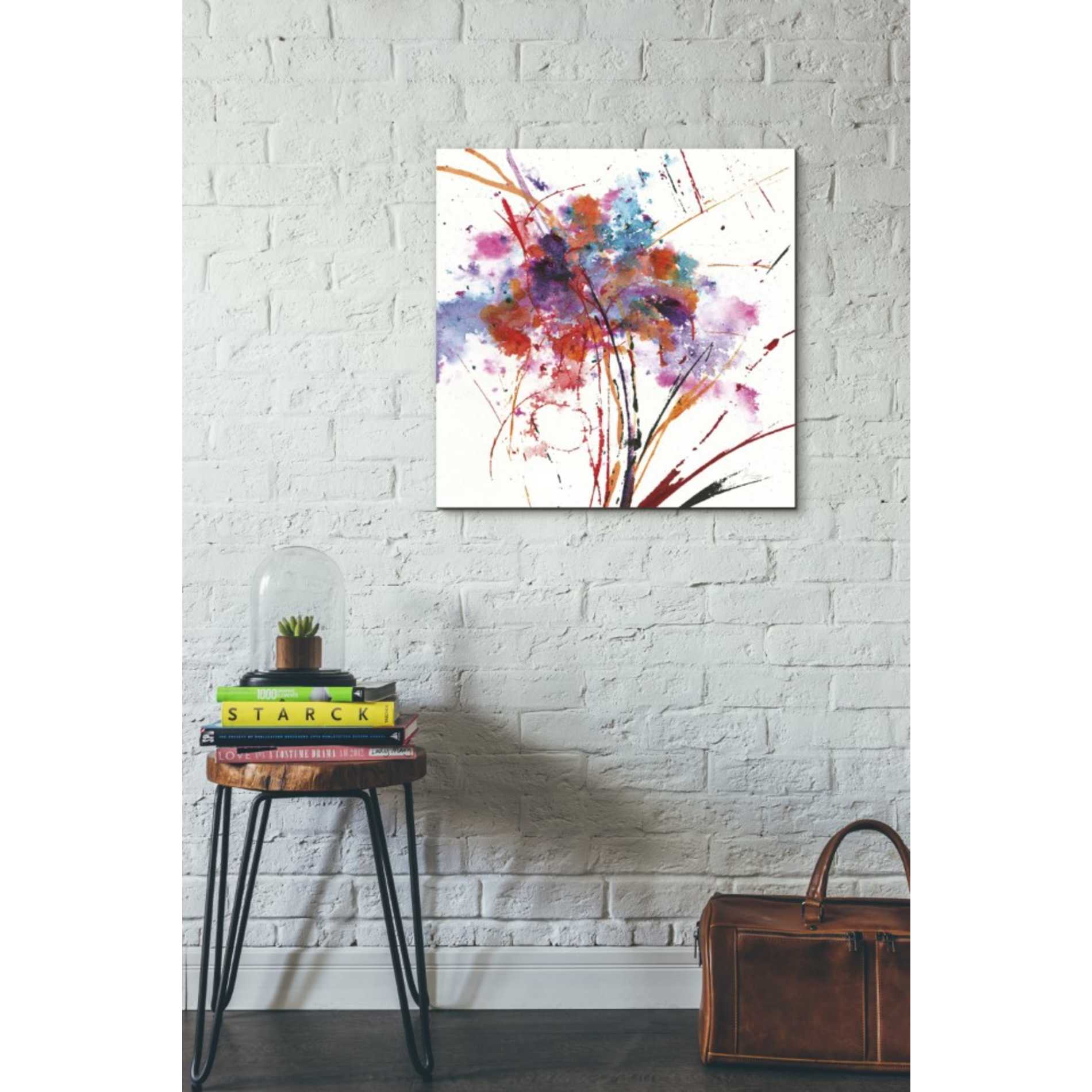 'Floral Explosion I on White' by Jan Griggs, Giclee Canvas Wall Art
