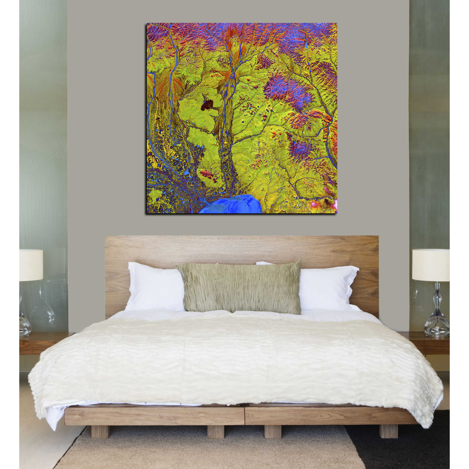 'Earth As Art: Siberian Ribbons' Canvas Wall Art,26 x 26