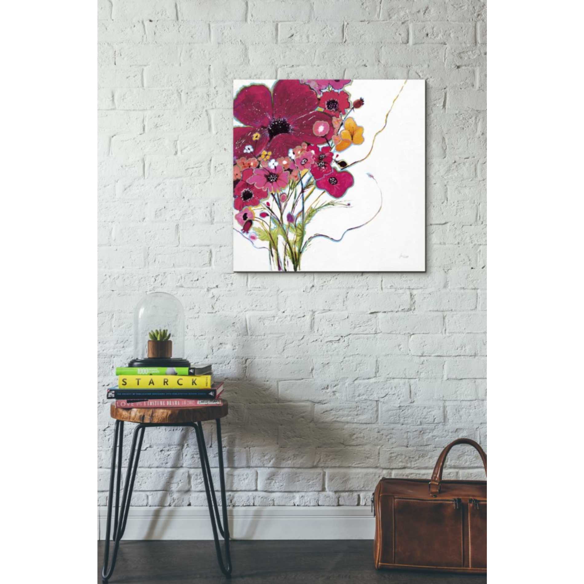 'Crazy Daisy Pink' by Jan Griggs, Giclee Canvas Wall Art
