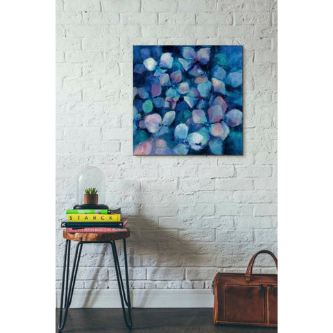 Image of 'Midnight Blue Hydrangeas' by Marilyn Hageman, Canvas Wall Art,26 x 26