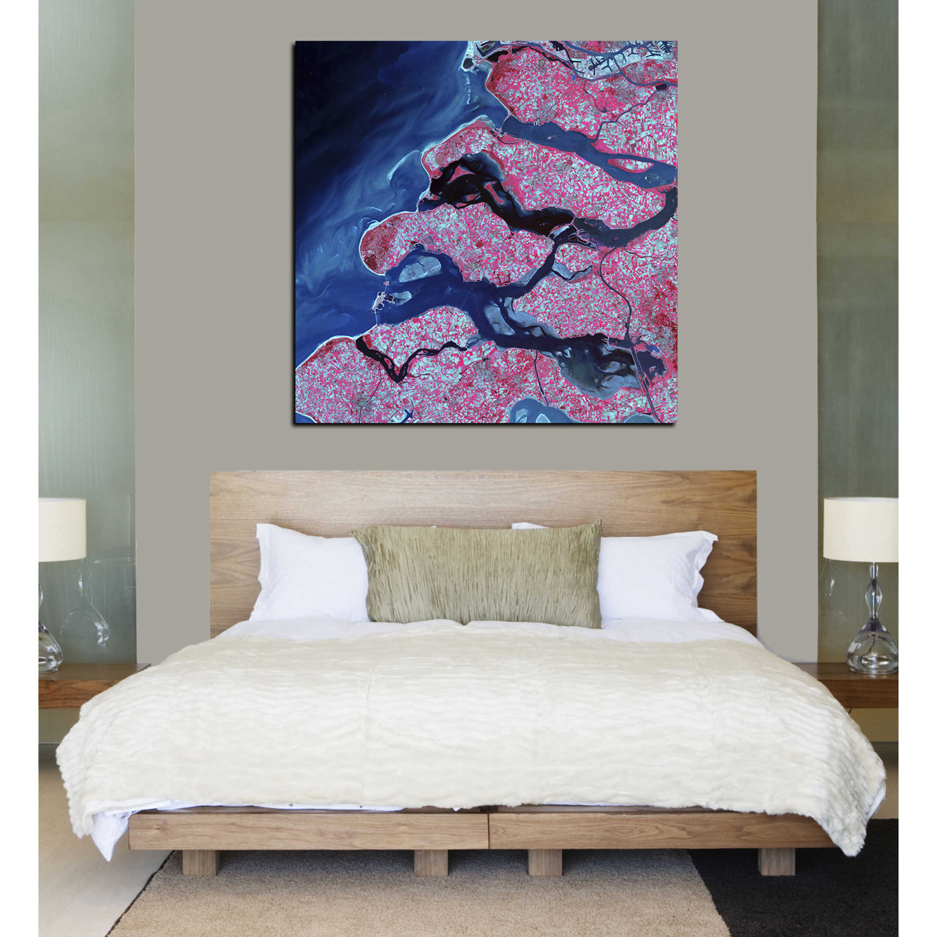 'Earth As Art: Delta Region' Canvas Wall Art,26 x 26