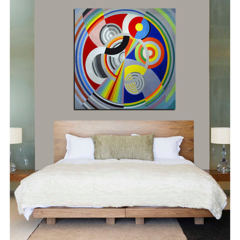 Image of 'Rythme n1' by Robert Delaunay Canvas Wall Art,26 x 26