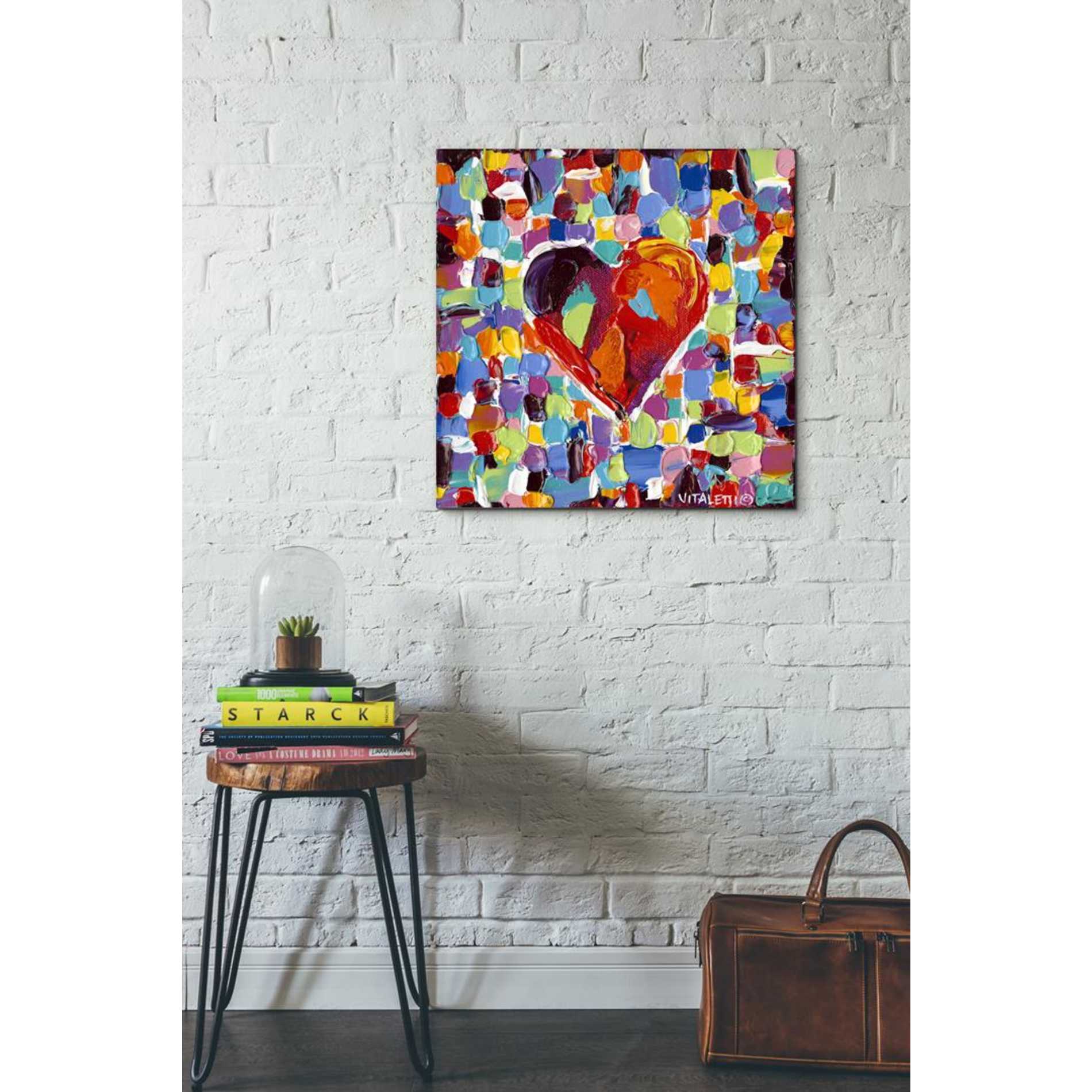 'Mosaic Heart III' by Carolee Vitaletti Giclee Canvas Wall Art