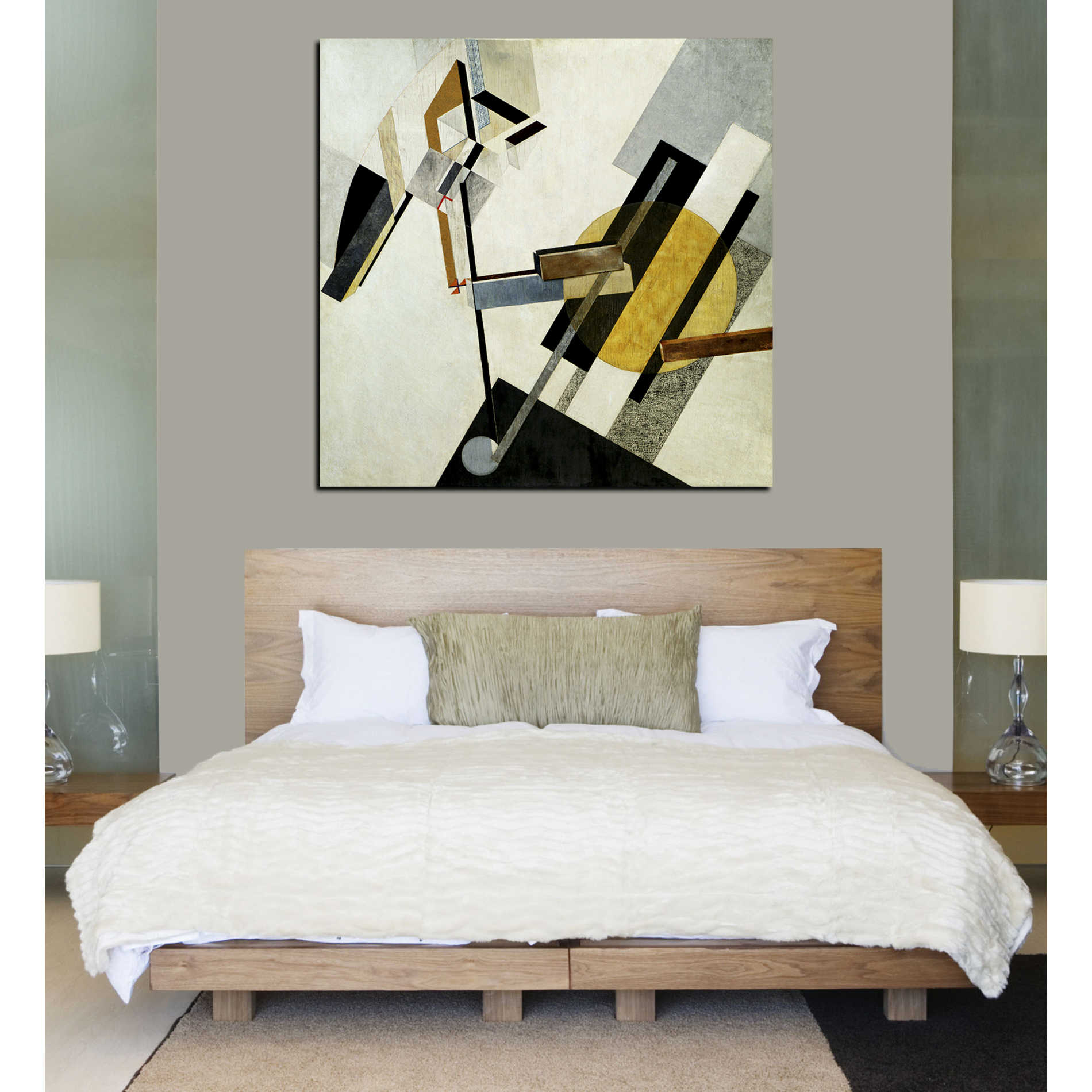 'Proun 19D' by El Lissitzky Canvas Wall Art,26 x 26