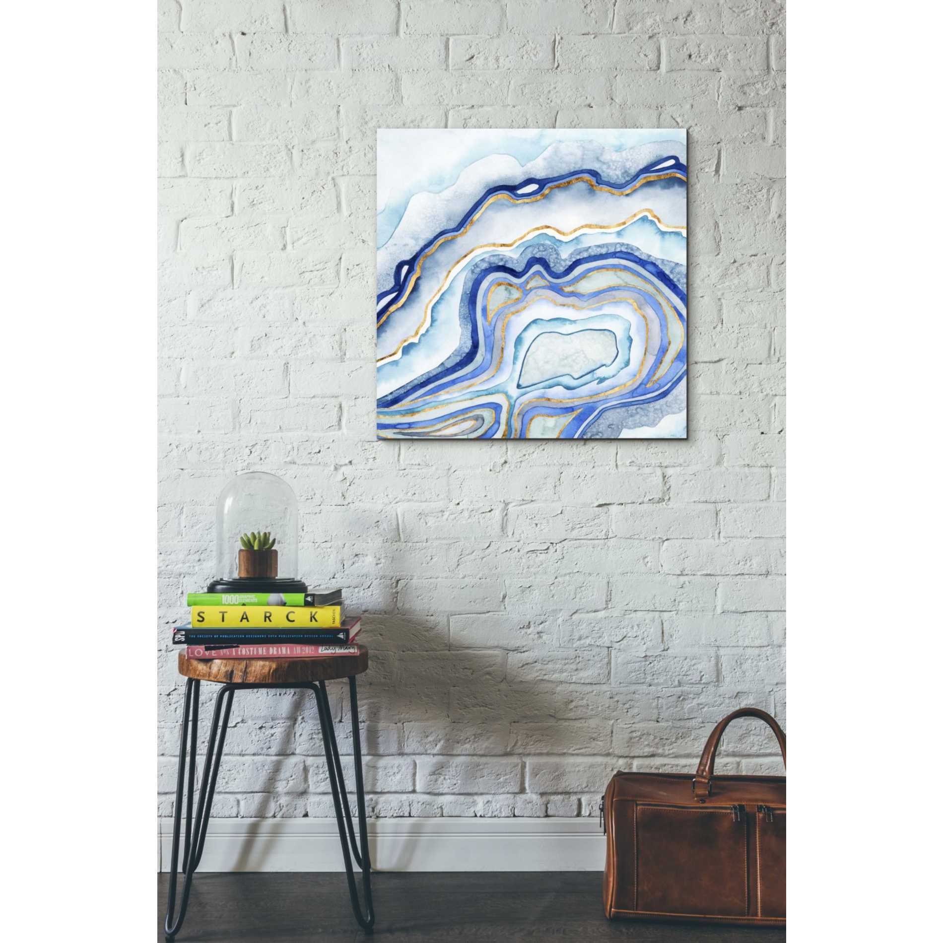 'Cobalt Agate II' by Grace Popp Canvas Wall Art,26 x 26