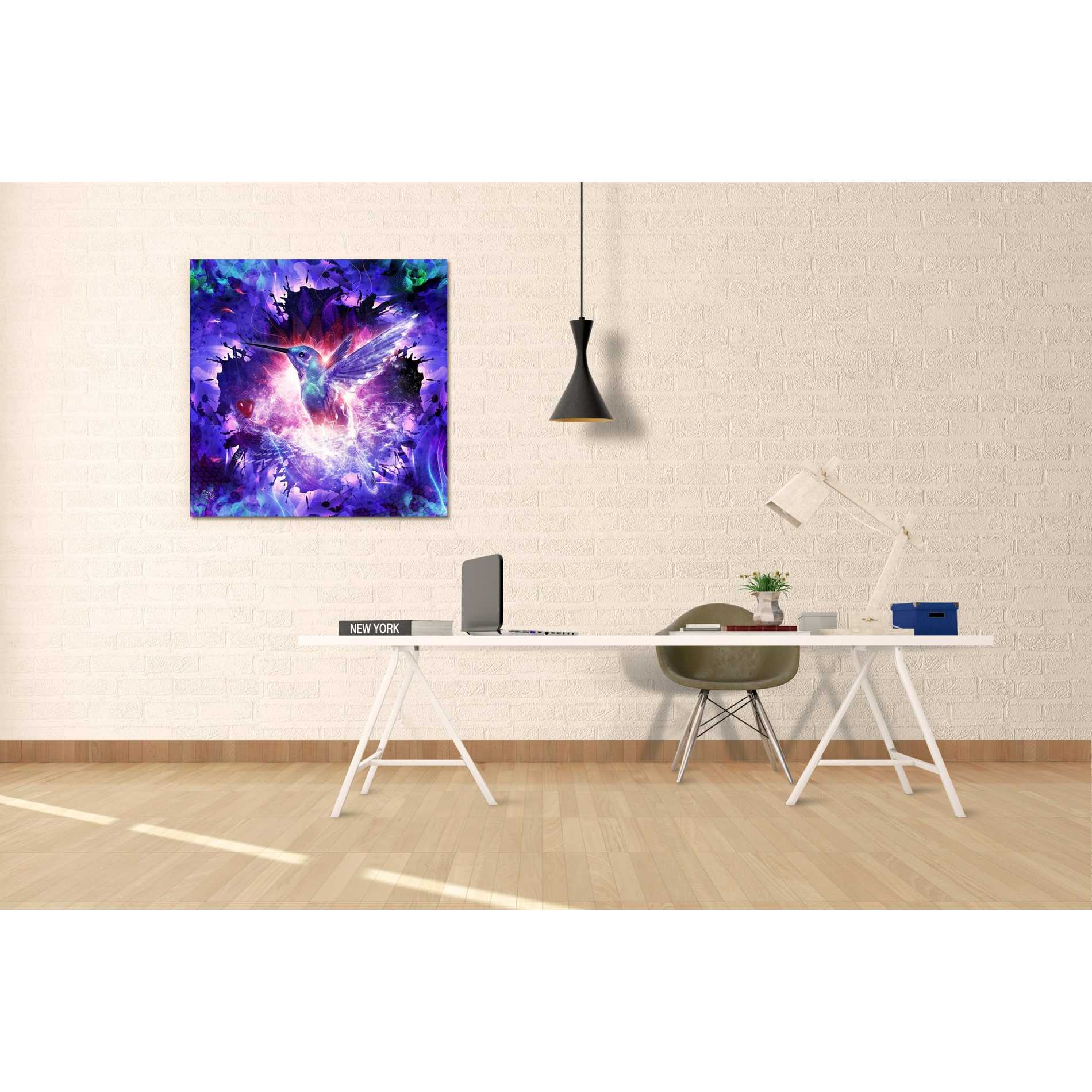 'Hummingbird Love' by Cameron Gray, Canvas Wall Art,26 x 26