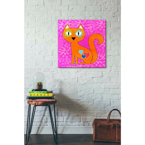 Image of 'Day Of The Dead Cat' by Linda Woods, Canvas Wall Art,26 x 26