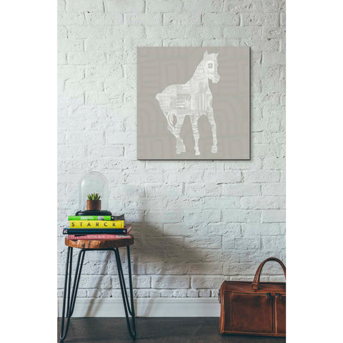 Image of 'Modern Farm Horse III' by Linda Woods, Canvas Wall Art,26 x 26