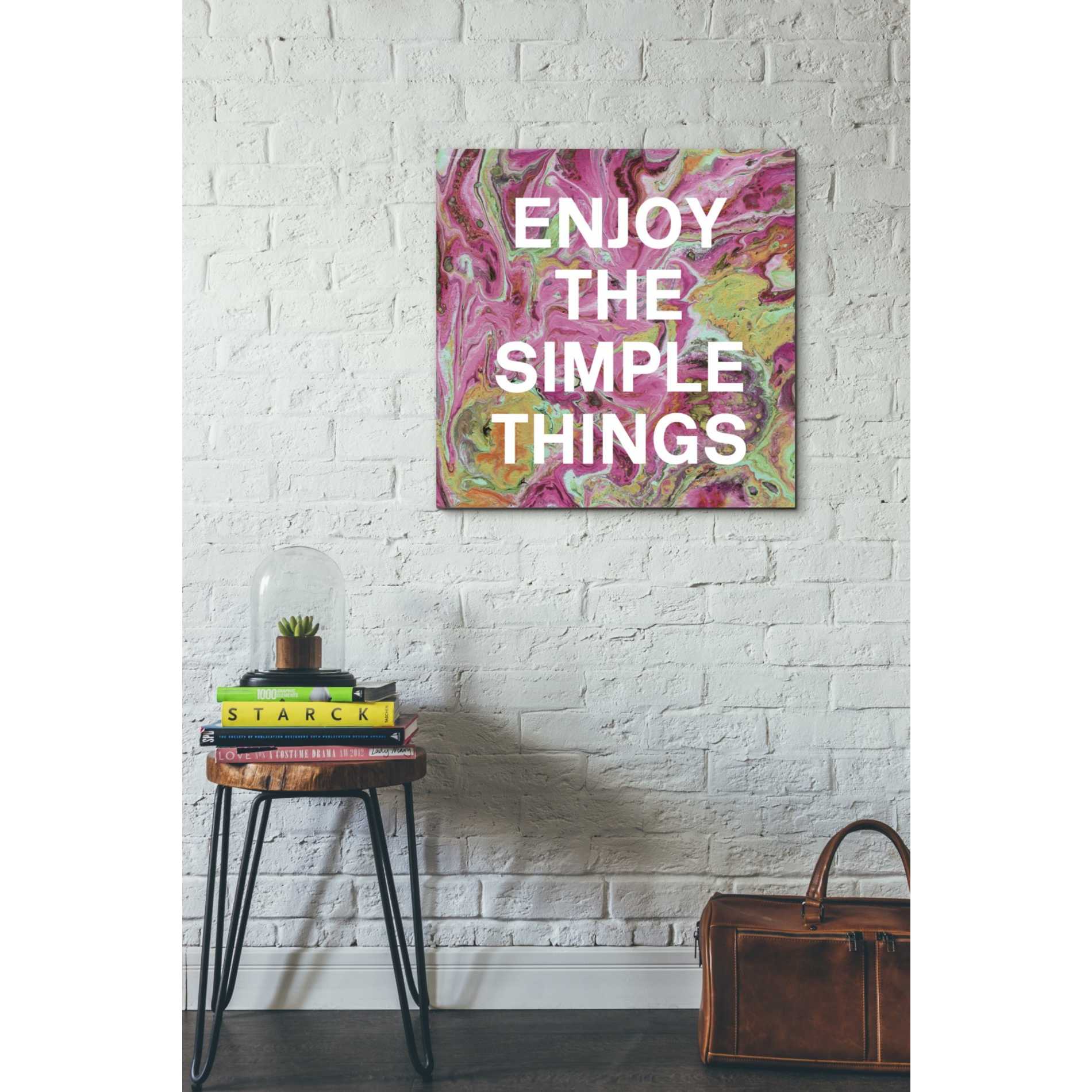 'Enjoy The Simple Things' by Linda Woods, Canvas Wall Art,26 x 26