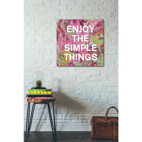 Image of 'Enjoy The Simple Things' by Linda Woods, Canvas Wall Art,26 x 26