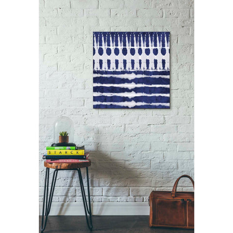 Image of 'Blue Shibori A' by Linda Woods, Canvas Wall Art,26 x 26